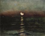 Alfred Stevens  - Bilder Gemälde - Moonlight