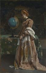 Alfred Stevens  - Bilder Gemälde - Nouvelles de l'absent