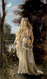 Alfred Stevens  - Bilder Gemälde - Ophelia