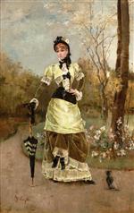 Alfred Stevens  - Bilder Gemälde - Sa majeste la Parisienne