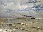 Alfred Stevens  - Bilder Gemälde - Seascape