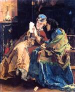 Alfred Stevens  - Bilder Gemälde - The Letter