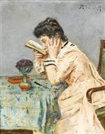 Alfred Stevens  - Bilder Gemälde - The short-sighted woman