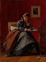 Alfred Emile Stevens  - Bilder Gemälde - Trahie-Perplexite