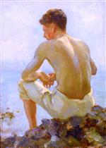 Henry Scott Tuke - Bilder Gemälde - A Young Sailor