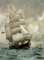Henry Scott Tuke  - Bilder Gemälde - Rounding the Manacle Buoy