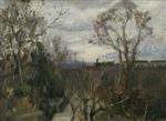 Henry Scott Tuke  - Bilder Gemälde - Trees and Hanwell Viaduct