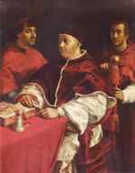 Raphael  - paintings - Portraet des Papstes Leo X