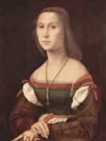 Raphael  - paintings - Portraet einer Dame (Die Stumme)