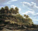 Jacob Isaackszoon van Ruisdael  - Bilder Gemälde - Hilly landscape with stooks of wheat