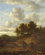 Jacob Isaackszoon van Ruisdael  - Bilder Gemälde - Landscape with River and Pines