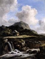 Jacob Isaackszoon van Ruisdael  - Bilder Gemälde - Mountain Torrent