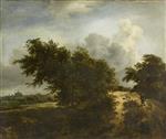 Jacob Isaackszoon van Ruisdael  - Bilder Gemälde - Path in the Haarlem Dunes