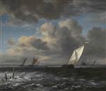 Jacob Isaackszoon van Ruisdael  - Bilder Gemälde - Rough Sea