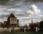 Jacob Isaackszoon van Ruisdael  - Bilder Gemälde - The Dam Square in Amsterdam