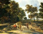 Jacob Isaackszoon van Ruisdael  - Bilder Gemälde - The Ford