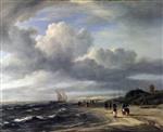 Jacob Isaackszoon van Ruisdael  - Bilder Gemälde - The Shore at Egmond-an-Zee