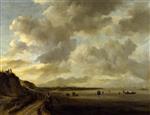 Jacob Isaackszoon van Ruisdael  - Bilder Gemälde - The Zuider Zee Coast near Muiden
