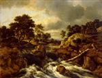Jacob Isaackszoon van Ruisdael  - Bilder Gemälde - Waterfall in Norway