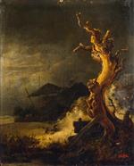 Jacob Isaackszoon van Ruisdael  - Bilder Gemälde - Winter Landscape with Dead Tree