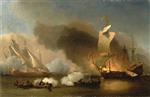 Bild:An Action off the Barbary Coast with Galleys and English Ships