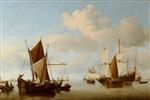 Willem van de Velde  - Bilder Gemälde - Fishing Boats on a Calm Sea