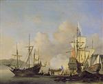 Bild:French Merchant Ships at Anchor