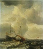 Willem van de Velde  - Bilder Gemälde - Storm at Sea