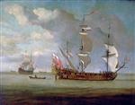 Willem van de Velde  - Bilder Gemälde - The 'Charles Galley' Before a Light Breeze