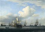 Willem van de Velde  - Bilder Gemälde - The captured ‘Swiftsure’, ‘Seven Oaks’, ‘Loyal George’, and ‘Convertine’ brought through Goeree Gat