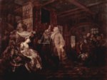 William Hogarth - Peintures - Le banquet de mariage