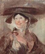 William Hogarth - Peintures - La jeune fille au crabe