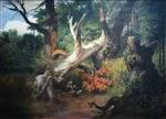 Emile Jean Horace Vernet - Bilder Gemälde - Hunting in the Pontine Marshes