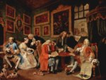 William Hogarth - Peintures - Le contrat de mariage