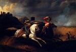 Emile Jean Horace Vernet  - Bilder Gemälde - Two Soldiers On Horseback