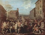 William Hogarth - paintings - Der Marsch nach Finchley