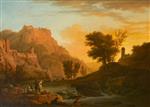 Claude Joseph Vernet - Bilder Gemälde - A River Landscape