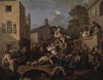 William Hogarth - paintings - Der Triumphzug des Abgeordneten