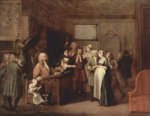 William Hogarth - paintings - Die Denunzation