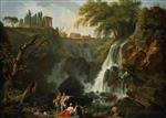 Claude Joseph Vernet  - Bilder Gemälde - The Cascade at Tivoli