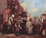 William Hogarth - Peintures - L'arrestation pour vol