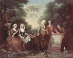 William Hogarth - paintings - Familie Fountaine, Familienportraet