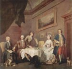 William Hogarth - Peintures - Portrait de la famille Strode 