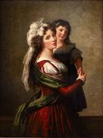 Elisabeth Louise Vigee Lebrun  - Bilder Gemälde - Madame Rousseau and Her Daughter