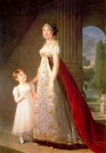Elisabeth Louise Vigee Lebrun  - Bilder Gemälde - Maria Carolina Bonaparte with her daughter Laetitia Murat