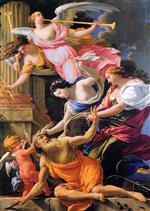 Simon Vouet - Bilder Gemälde - Saturn, Conquered by Amor, Venus and Hope
