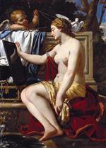 Simon Vouet  - Bilder Gemälde - The Toilet of Venus