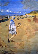 Edouard Vuillard - Bilder Gemälde - Annette on the Beach at Villerville
