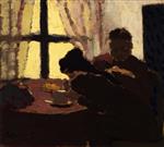 Edouard Vuillard  - Bilder Gemälde - Breakfast by the Window