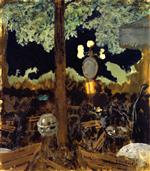 Edouard Vuillard  - Bilder Gemälde - Café in the Bois de Boulogne at Night